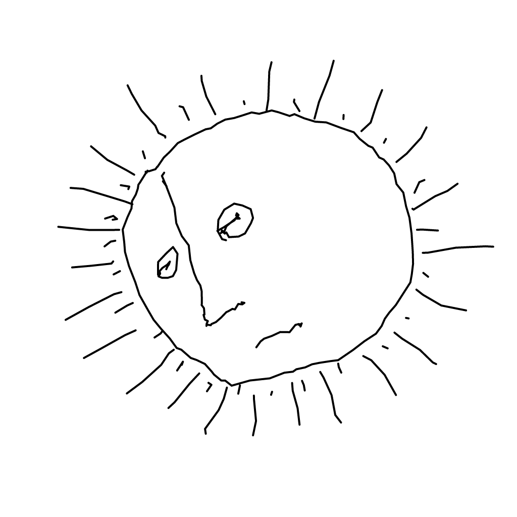 an animated moon with a face